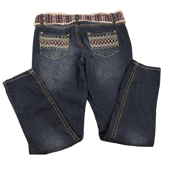 Taylor Jeans size 9 Regular with Belt and Matching Fancy Back Pockets  JH1107 - Picture 1 of 5